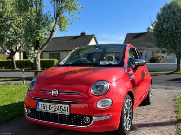 Fiat 500 Hatchback, Petrol, 2016, Red