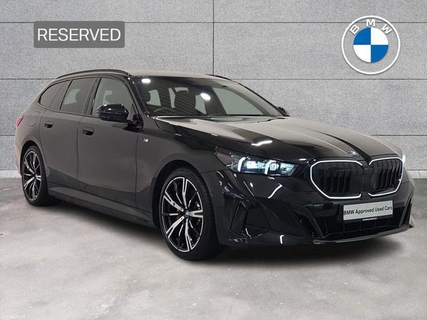 BMW 5-Series Estate, Petrol Plug-in Hybrid, 2024, Black