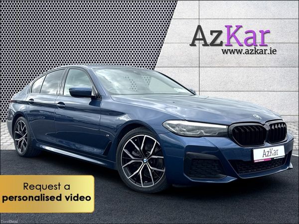 BMW 5-Series Saloon, Diesel Hybrid, 2022, Blue