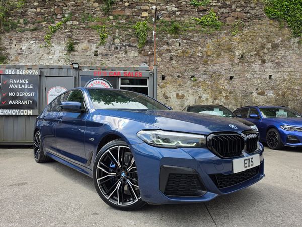 BMW 5-Series Saloon, Petrol Plug-in Hybrid, 2022, Blue