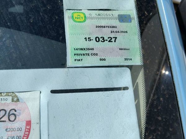 Fiat 500 Hatchback, Petrol, 2014, Blue