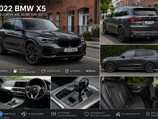 BMW X5 SUV, Petrol Plug-in Hybrid, 2022, Grey