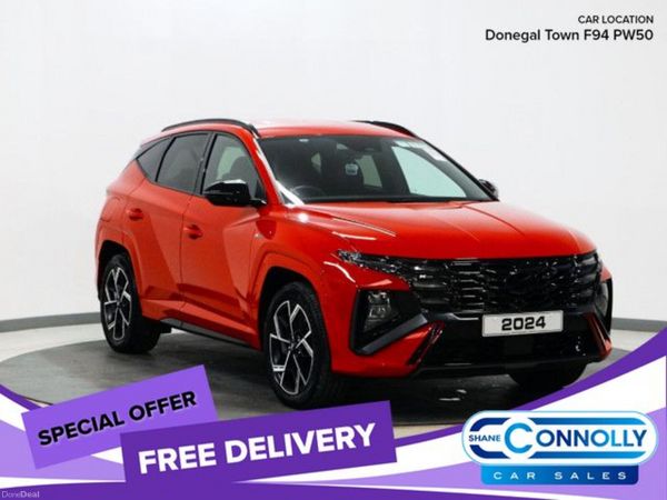 Hyundai Tucson SUV, Petrol Hybrid, 2024, Red