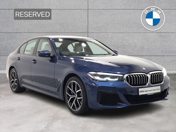BMW 5-Series Saloon, Petrol Plug-in Hybrid, 2021, Blue
