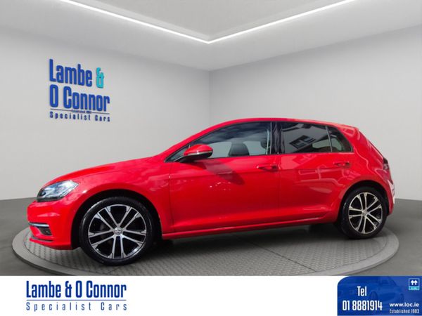 Volkswagen Golf Hatchback, Petrol, 2019, Red