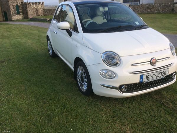 Fiat 500 Hatchback, Petrol, 2016, White