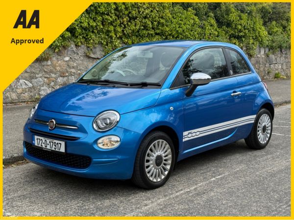 Fiat 500 Hatchback, Petrol, 2017, Blue