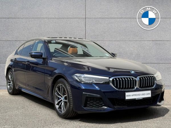 BMW 5-Series Saloon, Petrol Plug-in Hybrid, 2023, Blue