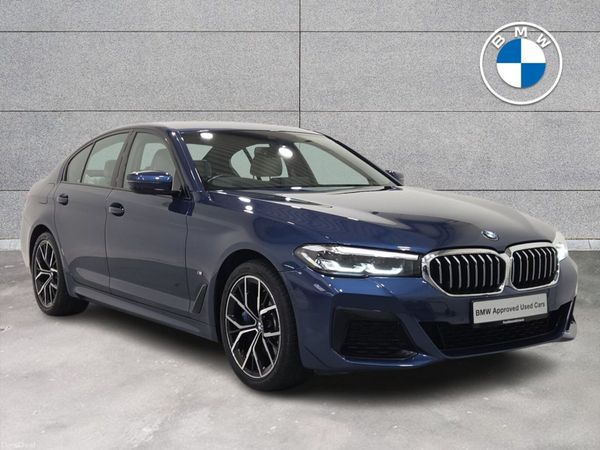 BMW 5-Series Saloon, Petrol Plug-in Hybrid, 2021, Blue