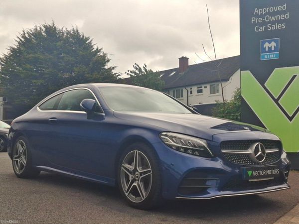 Mercedes-Benz C-Class Coupe, Petrol Hybrid, 2019, Blue