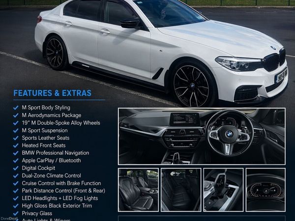 BMW 5-Series Saloon, Diesel, 2019, White