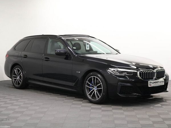 BMW 5-Series Estate, Petrol Hybrid, 2023, Black