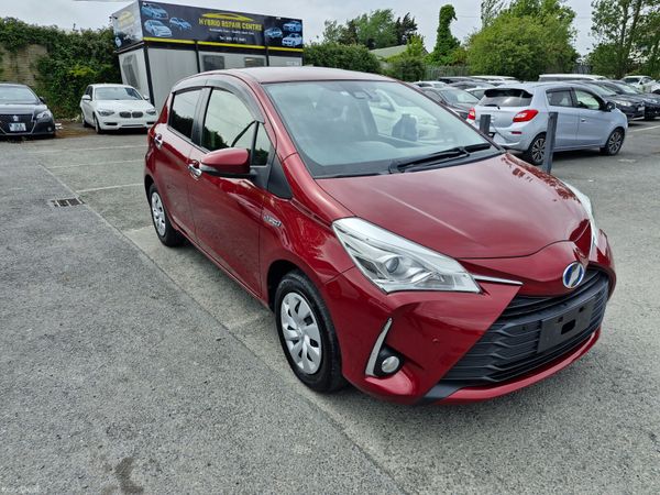 Toyota Vitz Hatchback, Petrol Hybrid, 2018, Red
