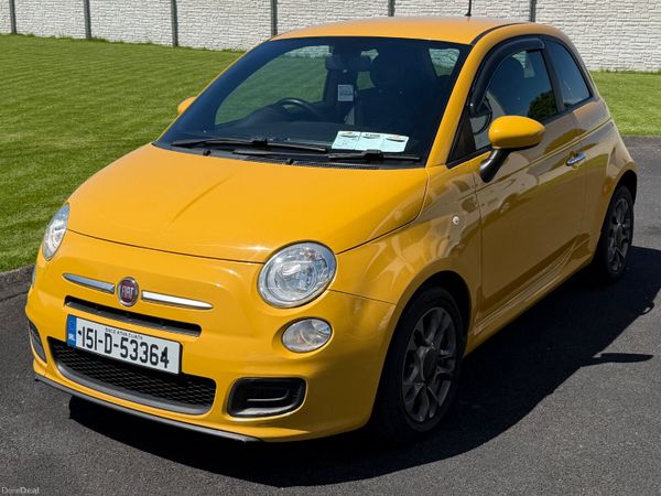 Fiat 500 Hatchback, Petrol, 2015, Yellow