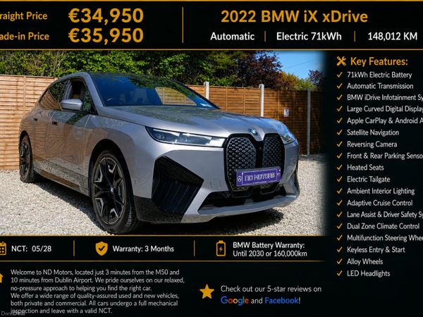 BMW iX Estate/Jeep, Electric, 2022, Grey