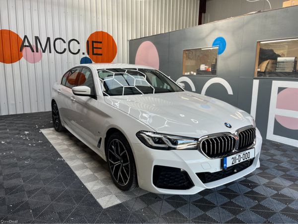 BMW 5-Series Saloon, Petrol Plug-in Hybrid, 2021, White