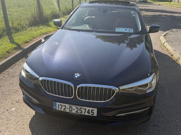 BMW 5-Series Saloon, Petrol Plug-in Hybrid, 2017, Blue