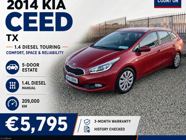 Kia Ceed Estate/Jeep, Diesel, 2014, Red