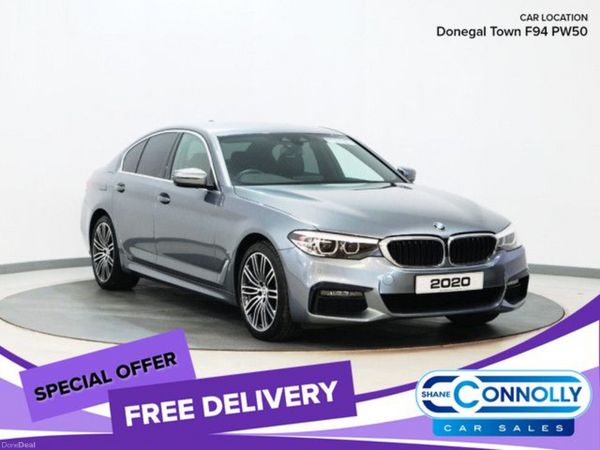BMW 5-Series Saloon, Petrol Hybrid, 2020, Blue