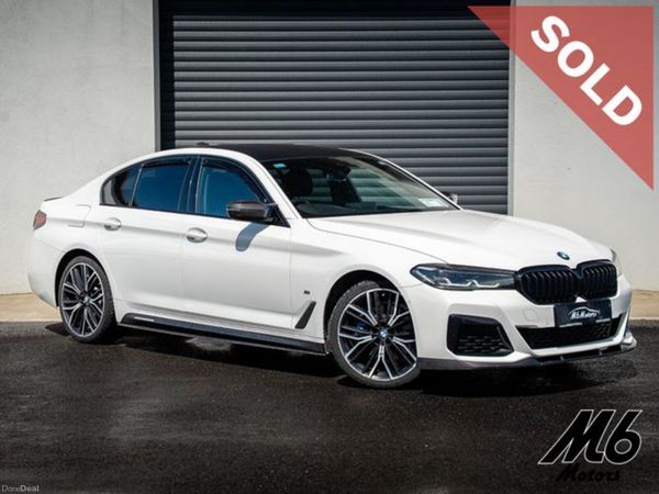 BMW 5-Series Saloon, Petrol Plug-in Hybrid, 2021, White