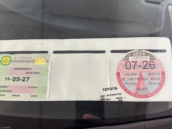 Toyota Prius Hatchback, Petrol Hybrid, 2014, Silver