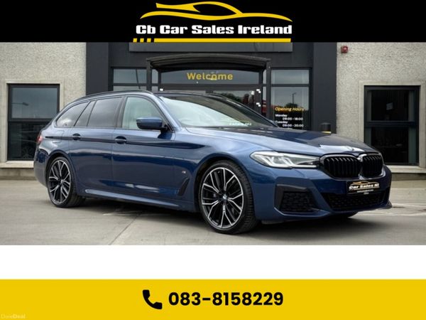 BMW 5-Series Estate, Diesel Hybrid, 2021, Blue