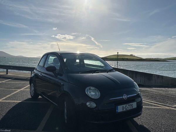 Fiat 500 Hatchback, Petrol, 2011, Black