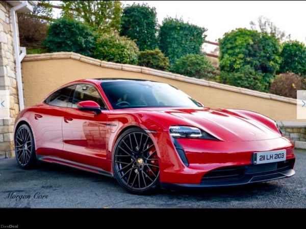 Porsche Taycan Saloon, Electric, 2021, Red