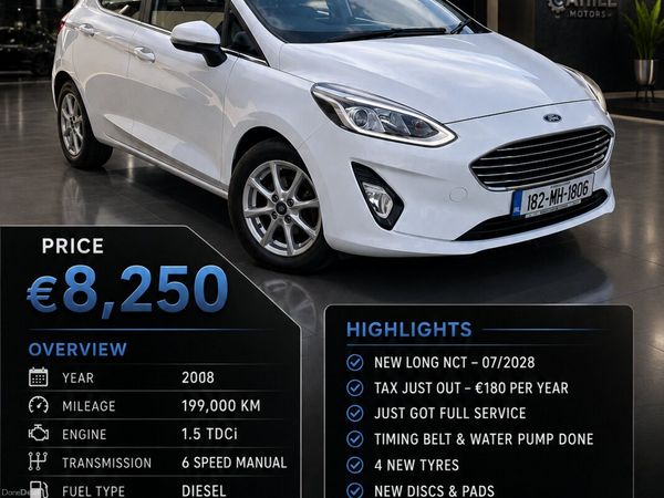 Ford Fiesta Hatchback, Diesel, 2018, White