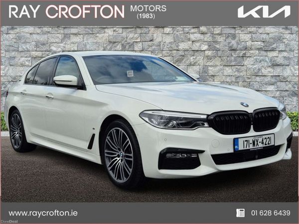 BMW 5-Series Saloon, Petrol Plug-in Hybrid, 2017, White