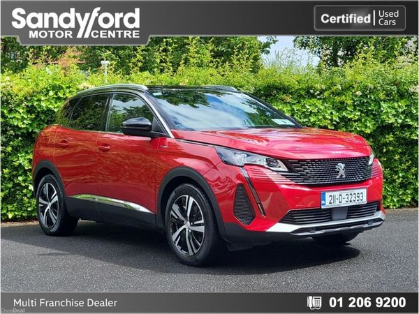 Peugeot 3008 SUV, Petrol Plug-in Hybrid, 2021, Red