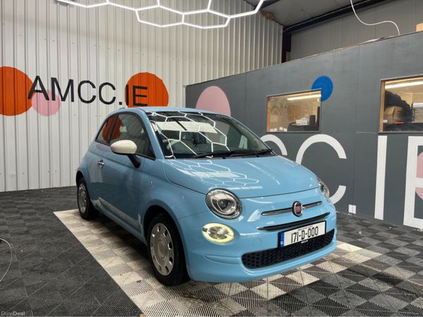 Fiat 500 Hatchback, Petrol, 2017, Blue