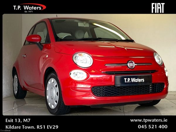 Fiat 500 Hatchback, Petrol, 2019, Red