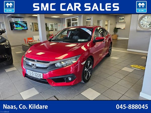 Honda Civic Hatchback, Petrol, 2017, Red