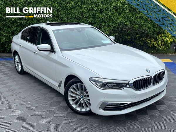 BMW 5-Series Saloon, Petrol Plug-in Hybrid, 2017, White