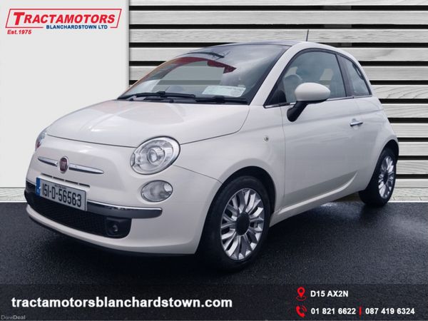 Fiat 500 Hatchback, Petrol, 2015, White