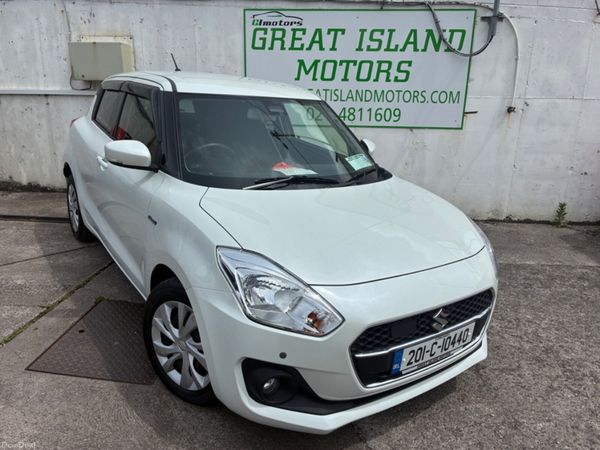 Suzuki Swift Hatchback, Petrol Hybrid, 2020, White