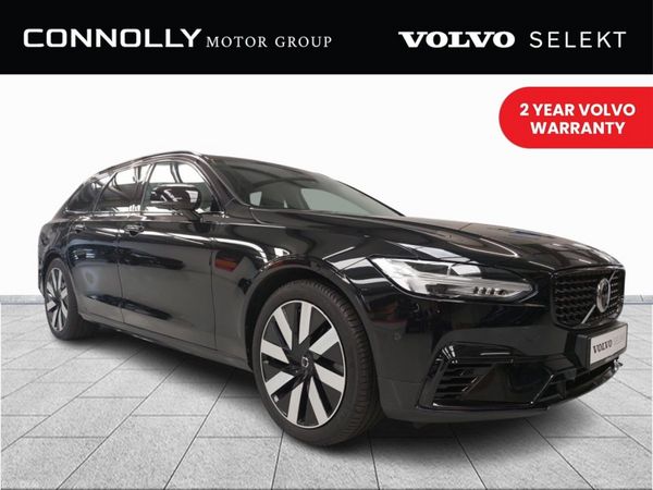 Volvo V90 Estate, Petrol Plug-in Hybrid, 2025, Black