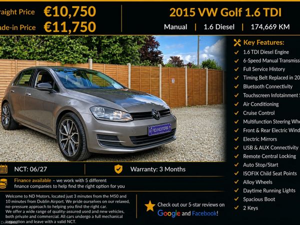 Volkswagen Golf Estate, Diesel, 2015, Grey