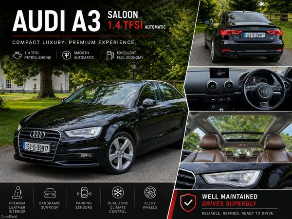 Audi A3 Saloon, Petrol, 2016, Black