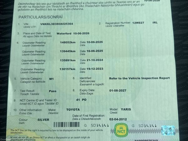 Toyota Yaris Hatchback, Petrol, 2012, Silver