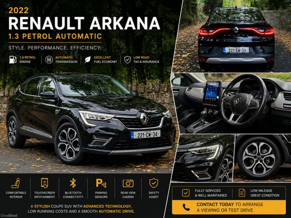 Renault Arkana Hatchback, Petrol, 2022, Black