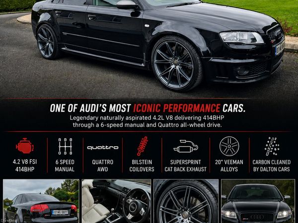Audi RS4 Saloon, Petrol, 2007, Black