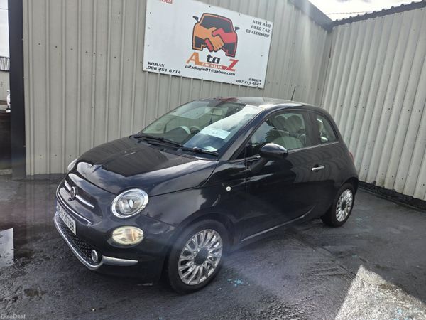 Fiat 500 Hatchback, Petrol, 2018, Black
