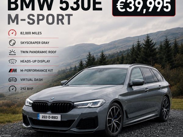 BMW 5-Series Estate/Jeep, Petrol Plug-in Hybrid, 2022, Grey