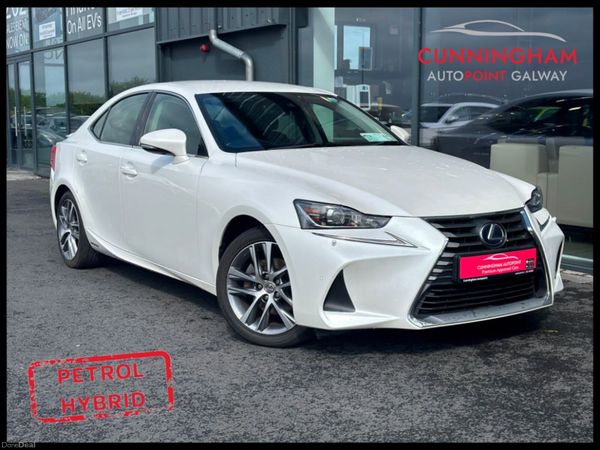 Lexus IS Saloon, Petrol Hybrid, 2018, White