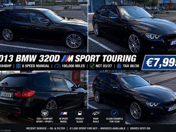 BMW 3-Series Estate, Diesel, 2013, Black