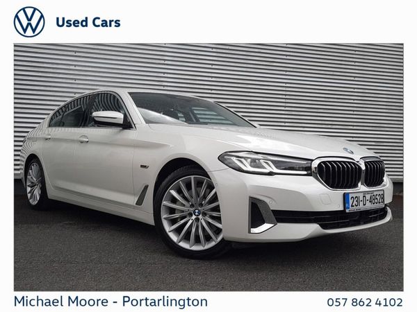 BMW 5-Series Saloon, Petrol Plug-in Hybrid, 2023, White