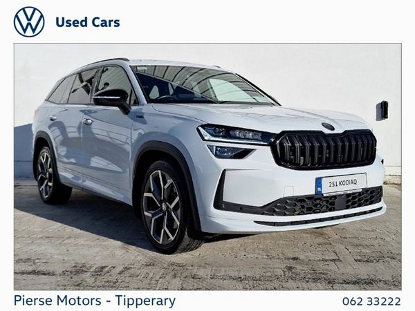 Skoda Kodiaq SUV, Petrol Hybrid, 2025, White