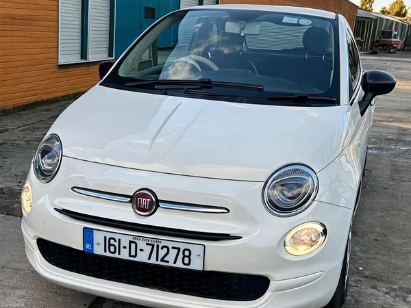 Fiat 500 Hatchback, Petrol, 2016, White